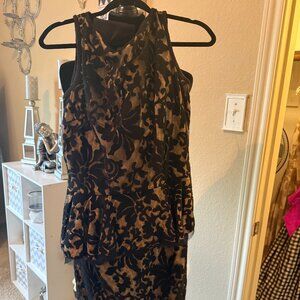 Tadishi Shoji Black Embellished Gown